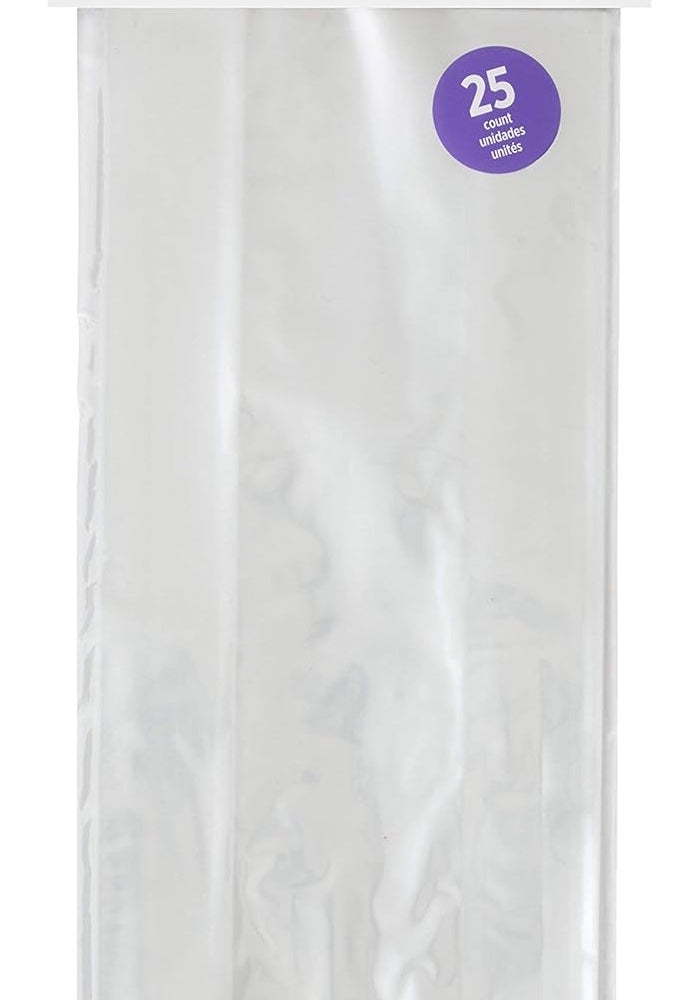Wilton Clear Party Bags With Ties, pack of 25 - Image 1